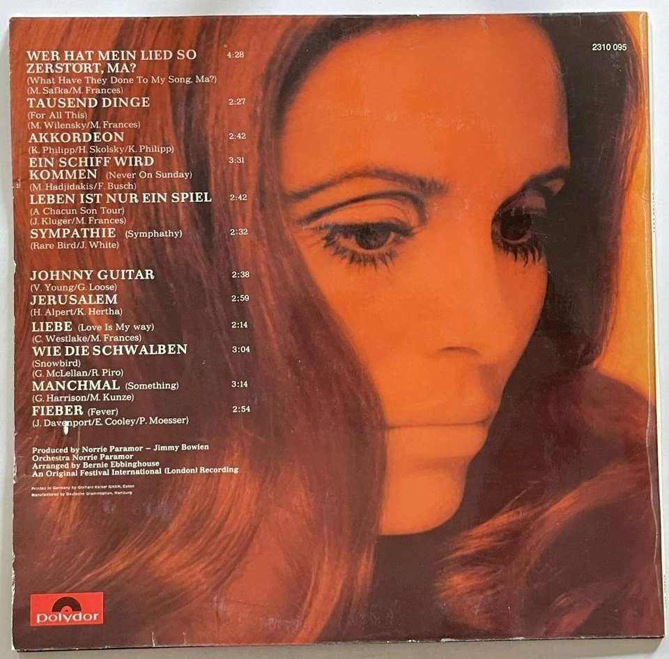 Daliah Lavi s/t LP NM Polydor Schlager Chanson Pop (1971) Germany pressing - Image 3 of 4