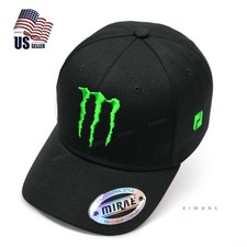 Monster Energy Drink Hat Black Embroidered M Logo Cap Free Returns LM - VC
