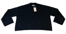 Mango Mng Sweater Girls Size M Oversized Navy Blue 210 Vera Stretch Long Sleeve