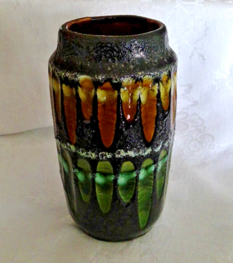 Vintage West German Fat Lava Vase Scheurich Keramik 5.75 