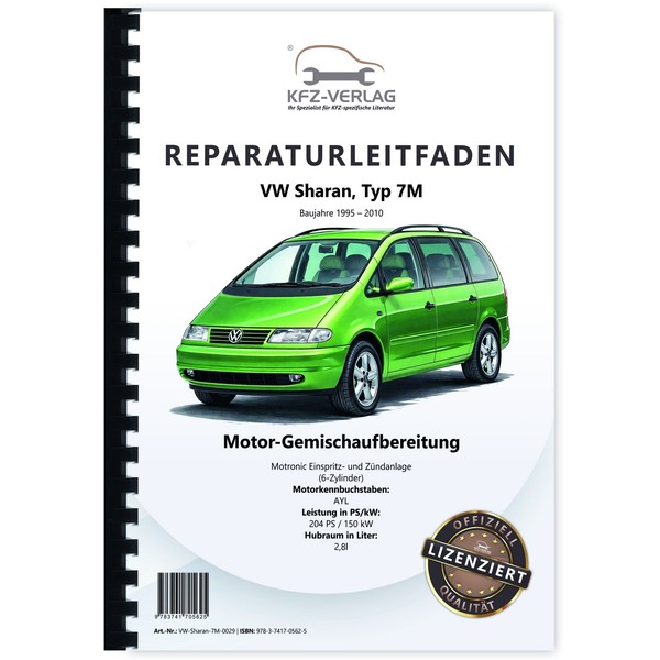 VW Sharan 7M (95-10) Motronic Einspritz- ZüNdanlage 6 Zyl. Werkstatthandbuch-image