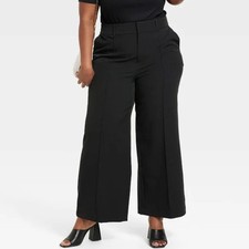 Ava Viv Black High Rise Wide Leg Pants Size 24