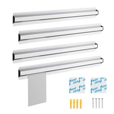 4 Pack 16 Aluminum Ticket Holder, Restaurant, Slide Check Rack, Kitchen, Bar