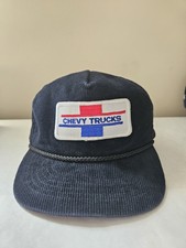 Vintage Chevy Trucks Hat Corduroy Rope Snapback Cap Chevrolet Bowtie Logo USA