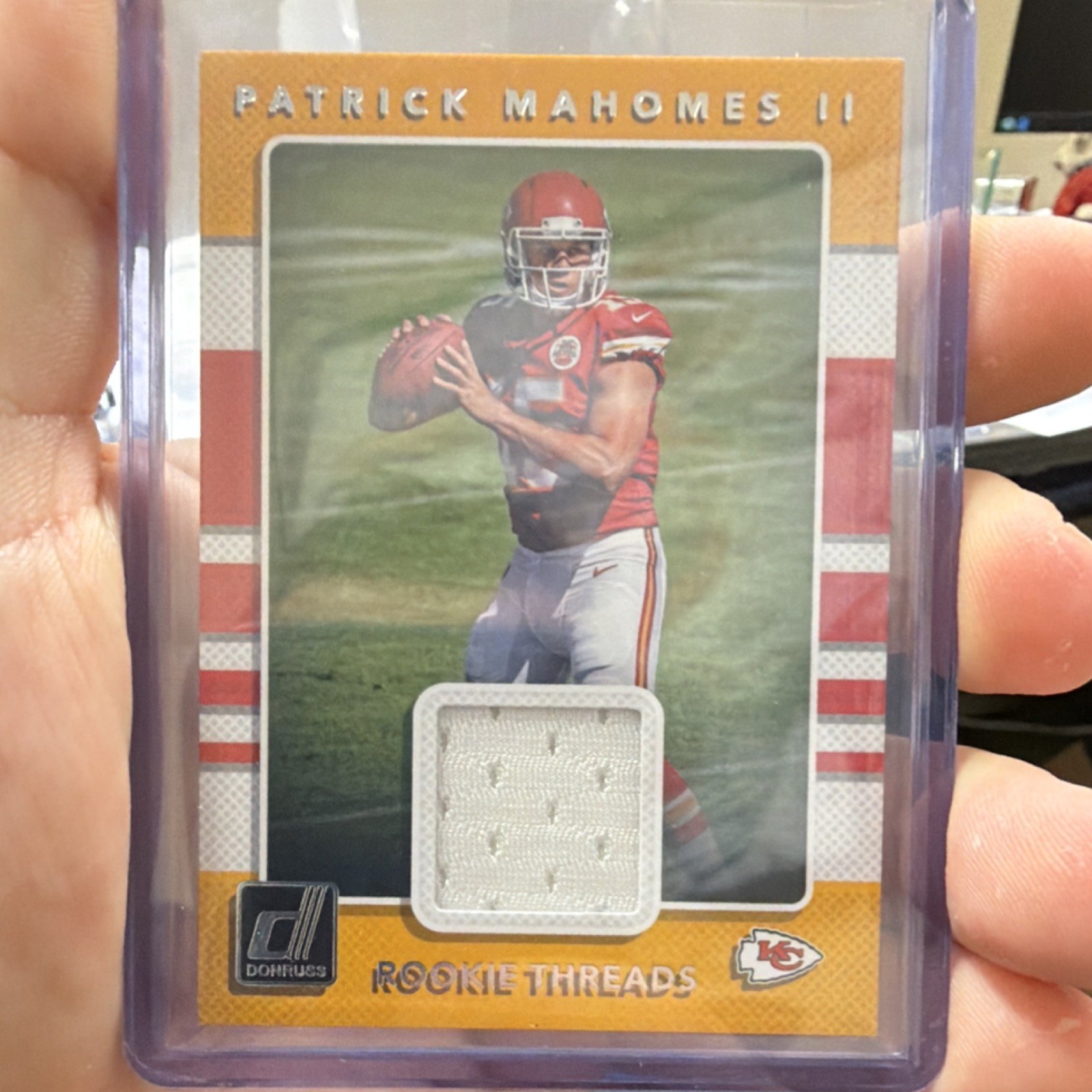 2017 Panini Donruss Rookie Threads Patrick Mahomes II Kansas City Chiefs #7