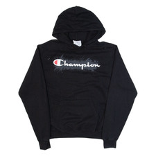 CHAMPION Herren Kapuzenpullover Schwarz S Baumwollmischung