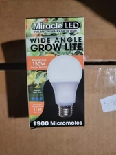 MiracleLED 604594 Multi-Plant Full Spectrum Grow Light Bulb, Single Pack, Whi...