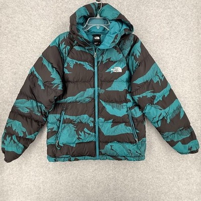 North Face Down 600 Hoodie Mens Medium Hydrenalite Blue Mountain Peak Puffer