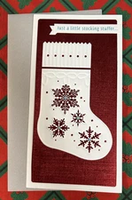 Hallmark Money/Gift Card Holder Card w/ Envelope ~Just a little stocking stuffer