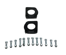 Soportes de pinza de freno de disco delantero Ford Mustang 1964-67 herrajes negros