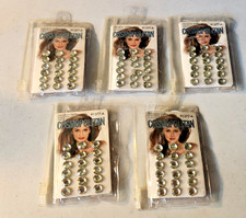 Lot of Five Vintage Cosmopolitan Clear Hair Gems - 1990's