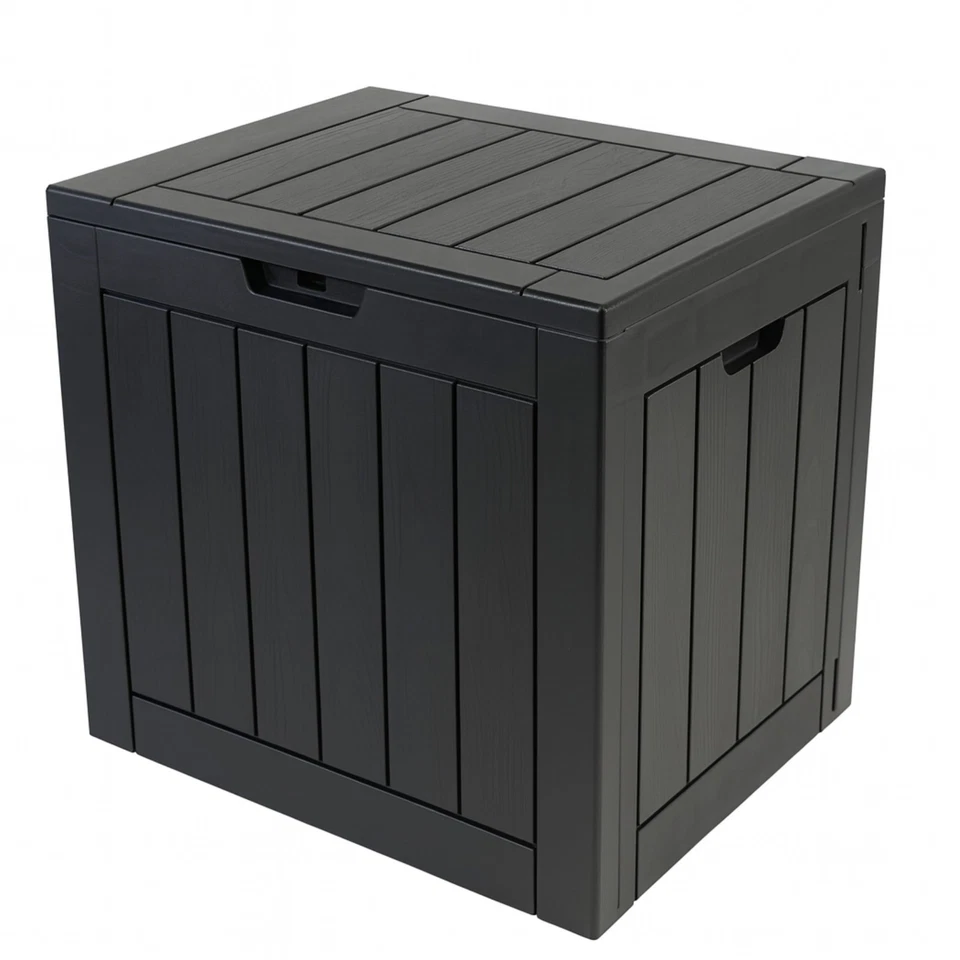 Durabull Garden Storage Box Plastic Organiser Outdoor Large Black Brown Holder - Image 4 of 4