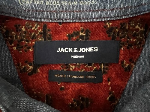 Jack & Jones Premium Shirt Men's XL JPRSCOTT L/S Shirt Rust Paisley Flip Cuff - Picture 4 of 13