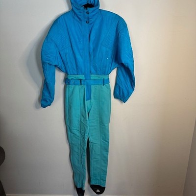 Vintage Nils Thinsulate Women's One Piece Ski Suit w/ Hat and Gloves Size 1