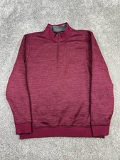 Under Armour Storm Sweater Womens Large Burgundy Coldgear Quarter Zip