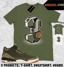Shirt To Match AJ 3 Family Affair Sneaker Matching Tee Number Statue 3s T-Shirt