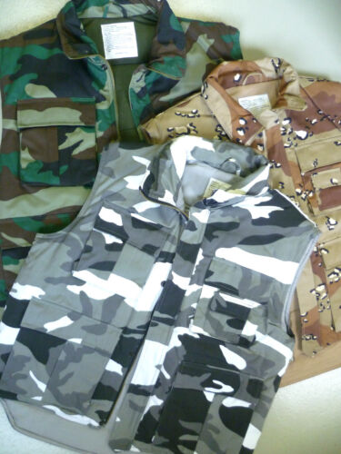 Camo vest, 8 pockets, snow gnip, desert camouflage, forest camouflage, size XXS - XXL - Picture 1 of 7