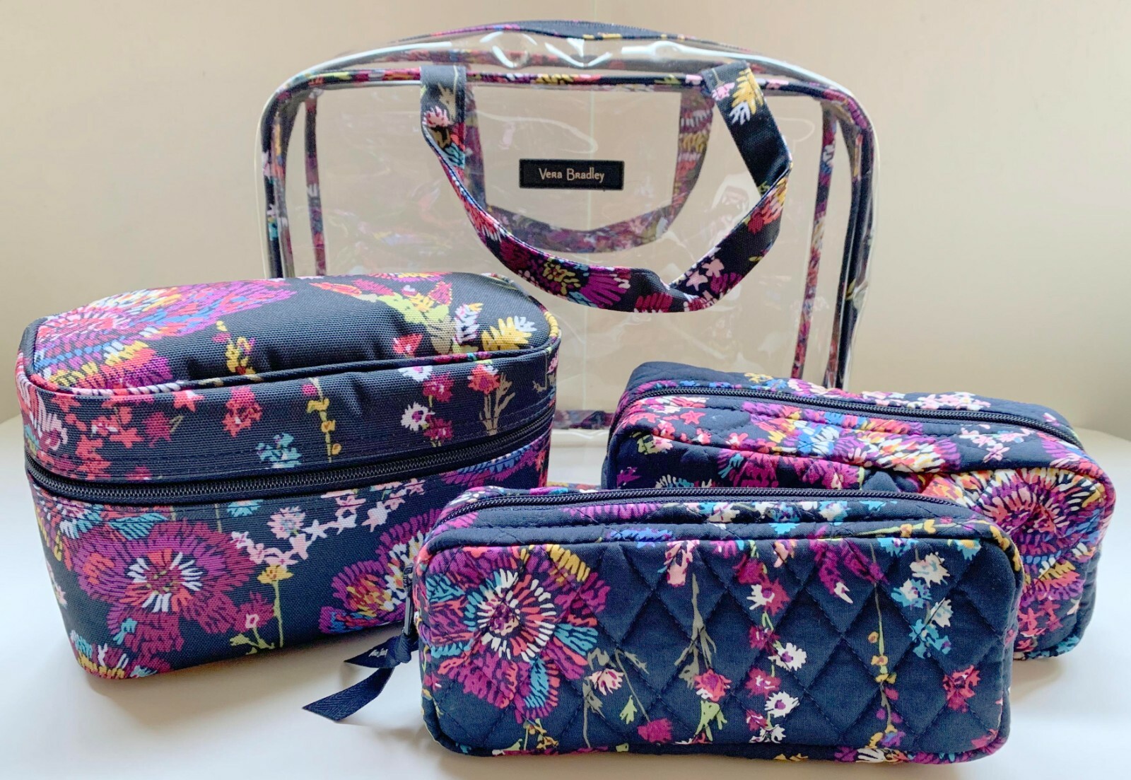 vera bradley 4 piece travel set