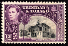 1935-41 TRINIDAD & TOBAGO KGVI Sc#57   MvLH OG VF
