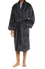 Daniel Buchler Stripe Cut L/XL NAVY Velour Robe RETAIL 98. Please See ALL Photo