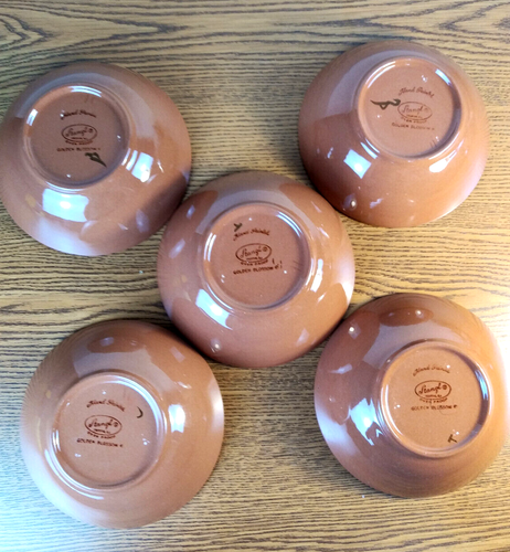 Vintage Stangl Golden Blossom Fruit Dessert Appetizer Bowl 5.5" USA Lot of 5 MCM - Picture 4 of 9
