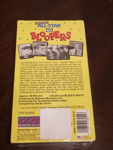 Neu versiegelt unzensiert All Star TV Bloopers Gute Zeiten VHS-Kassette Komödie Truppen - Bild 5 von 7
