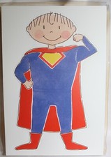 10 LE PETIT PANIER PARTY IMPRINTABLE CARDS INVITES, SUPER HERO, WITH ENVELOPES