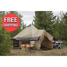 Huge 14' Portable Base Camp Tent Outdoor Camping Hunting Water-Resistant Shelter