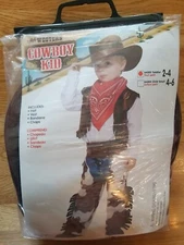 Forum Novelties Cowboy Kids Costume Wild West Chaps Vest and Hat Halloween 2-4 T