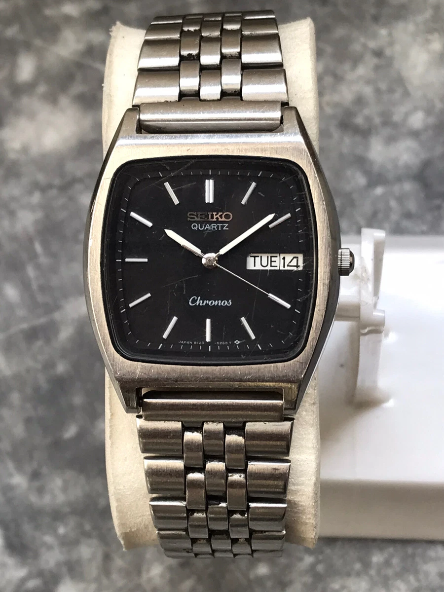 Rare Seiko Quartz Chronos 8123-524A Vintage Japan Men's Watch