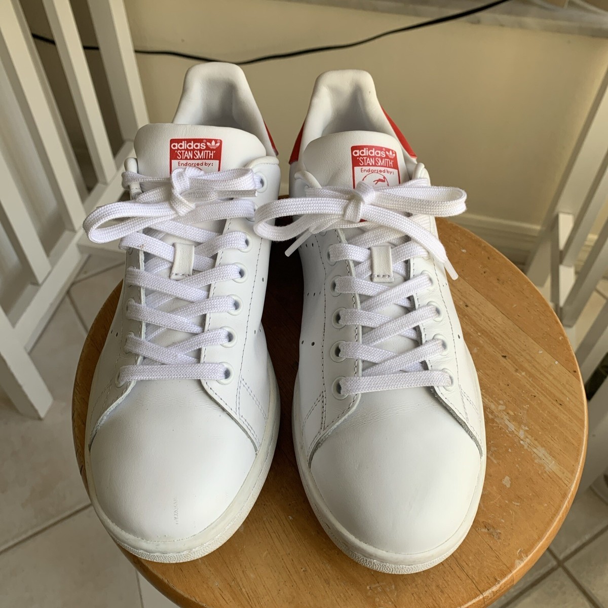 Adidas Original Stan Smith M20326 White Red Casual Sneakers  display picture 2