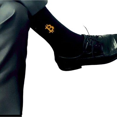 Bitcoin Socken Business-Socken BTC-Crypto-Socks bestickt in deiner Wunschfarbe