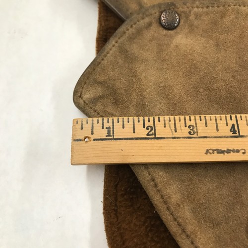 Vintage Pioneer Wear Leather Western Rodeo Sherpa Vest Sz 42 Brown - Picture 18 of 19
