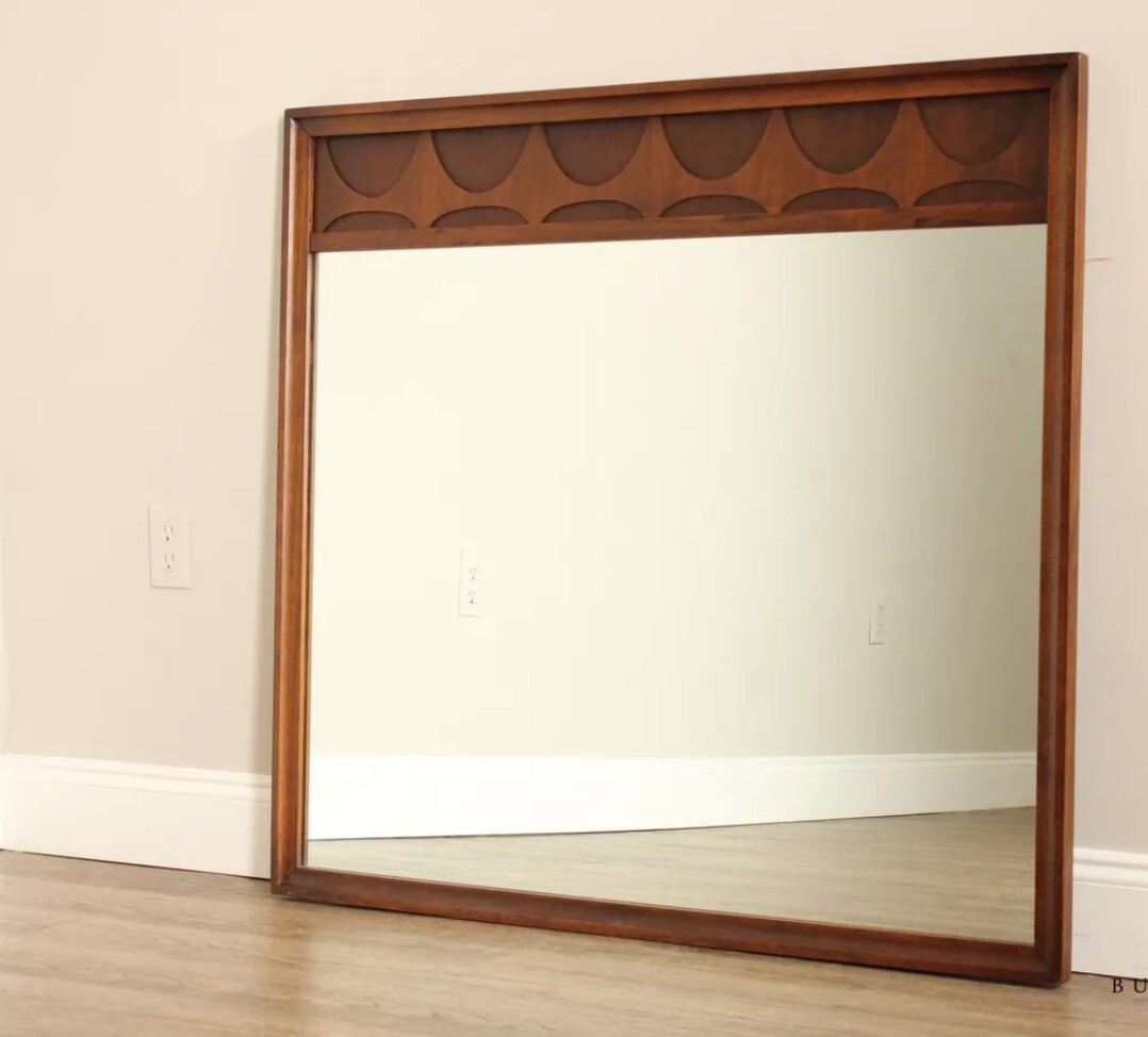 Broyhill Brasilia Mid Century Modern Walnut Wall Mirror eBay