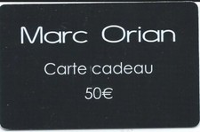 Carte cadeau -  Marc Orian 50 € - Geschenkkarte  - Gift Card
