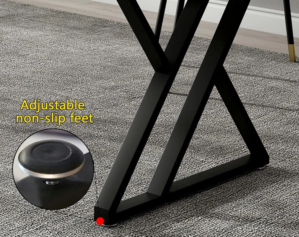 28 Inch High Triangular Shaped Metal Table Legs, Modern Cast Iron Welded Desk Le - Image 2 of 4