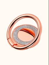 Glitter Metallic Socket Finger Ring Phone Holder Stand Round Socket For Phone