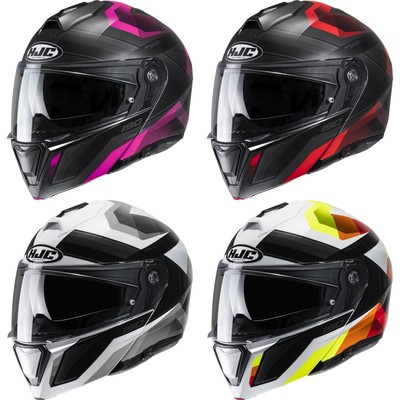 HJC Motorrad Helm i90 Lark Klapphelm mit Sonnenblende Touring