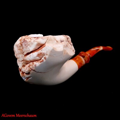 Natur Semi-Raw Block Meerschaumpfeife, Pfeife Fumar Pipa De Tabaco Pipa AGM-663