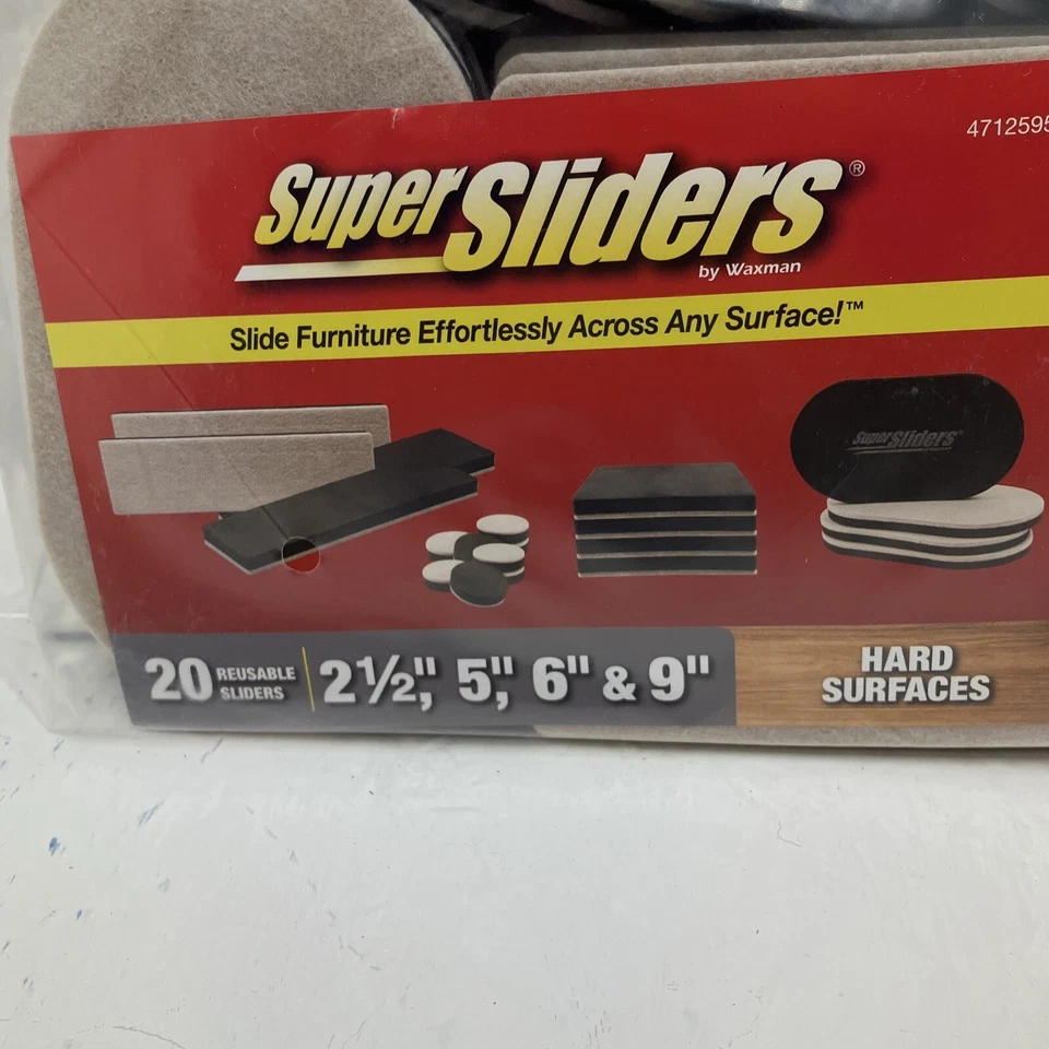 Súper Deslizadores Surtidos Reutilizables Fieltro Muebles Deslizadores para Superficies Duras, Beige Foto 2 de 3