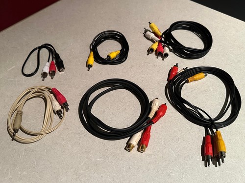 Generic 6 x AV cables varying types and lengths - Both (NEW/USED)