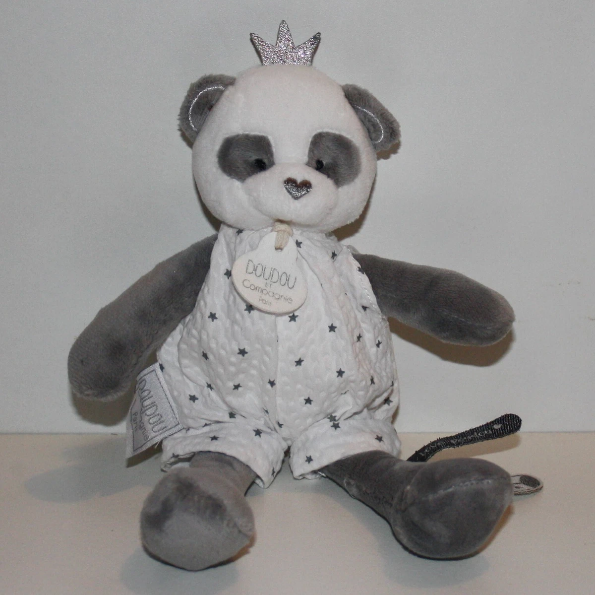 Comforter Panda Doudou et Compagnie - Grey White