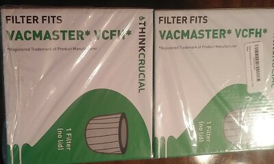 Lot of 2 / Think Crucial Filter for VACMASTER *VCFH* New in Box Ships Free
