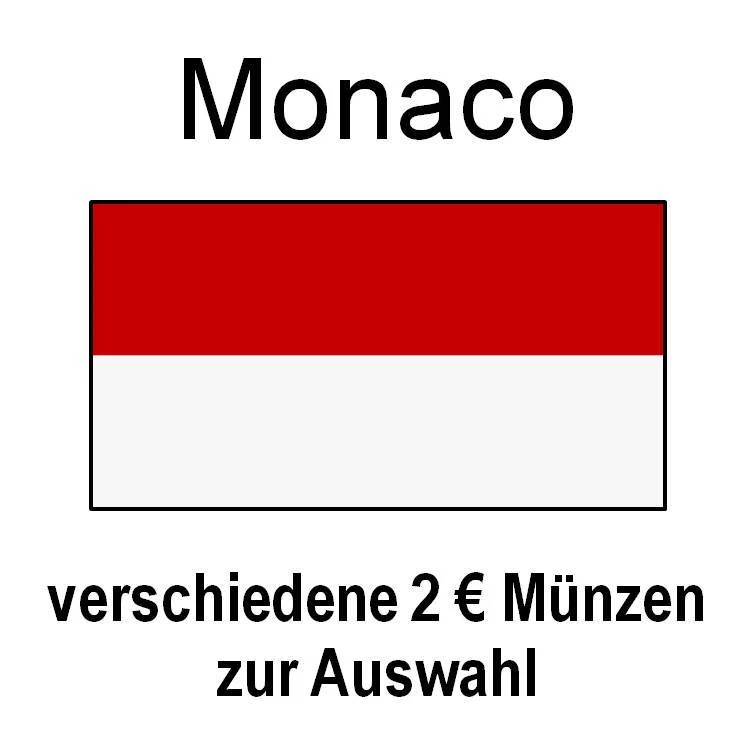 Monaco - 2 Euro Gedenkmünzen und Kursmünzen - Auswahl - bankfrisch unc. - Bild 1 von 1