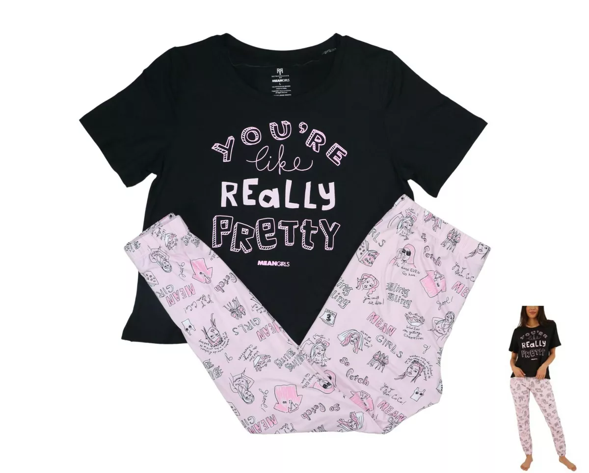 Munki Munki Retrospective Mean Girls T-Shirt & Pants Women's 2-Pc Pajama  Set NWT