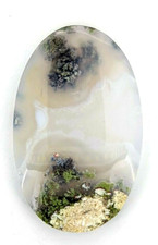 36ct Natural Moss Agate Oval Cabochon Landscape Untreated