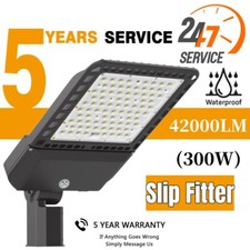300W LED Parking Lot Light - 42000Lm Led Shoebox Pole Lights 5500K, Slip Fitter