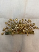 VINTAGE KIRKS FOLLY STAR RHINESTONE HAIR COMB COVER SIGNED NO COMB CRAFT