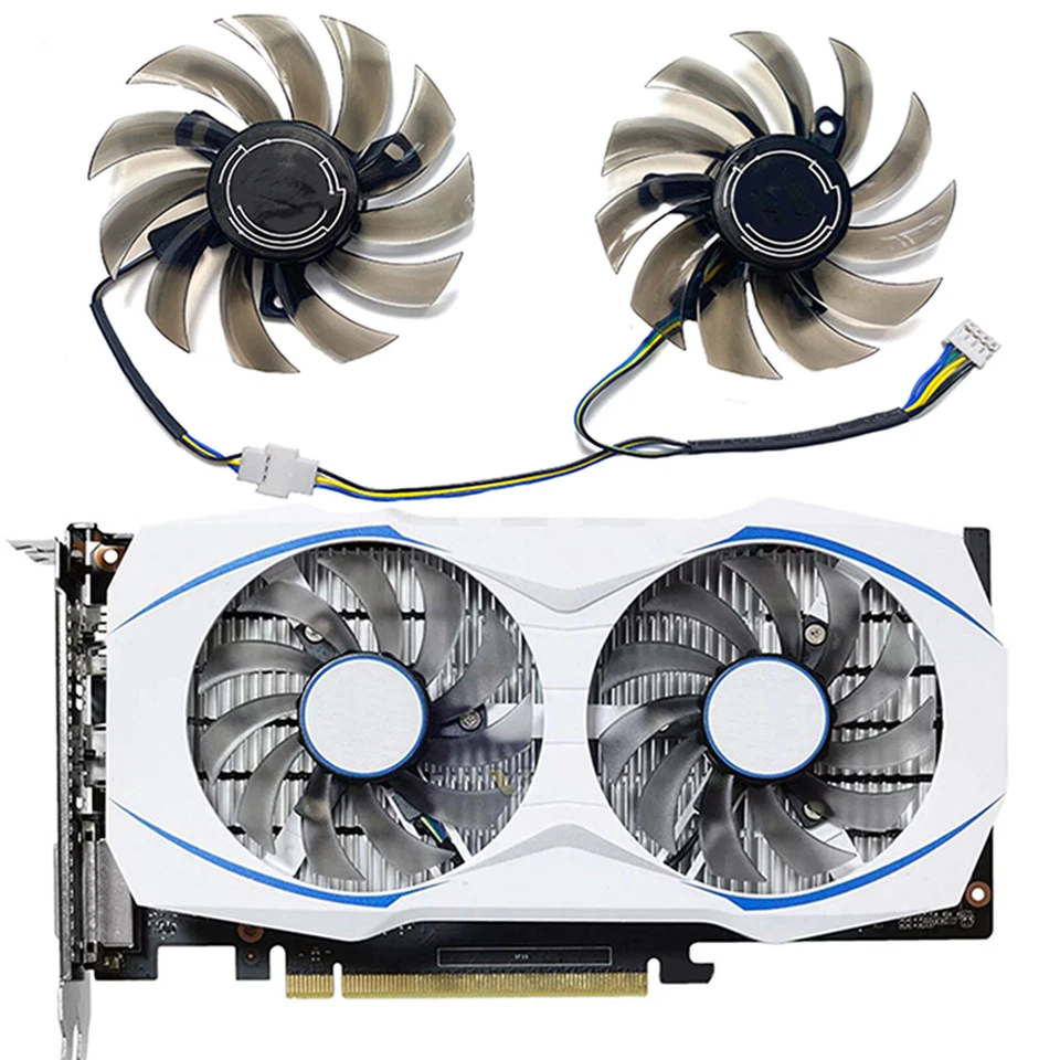 Video Card Cooling Fan Replace for ASUS GTX1050 1050ti RX460 DUAL Graphics Card - Image 2 of 4