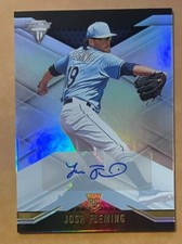 2021 Panini Chronicles Baseball Josh Fleming RC Titanium Auto #19 Tampa Bay Rays